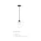 Designers Fountain Summer Jazz 60 Watt 1-Light Matte Black Transitional Pendant Light with Clear Glass Shade D310M-5P-MB - alternate 3